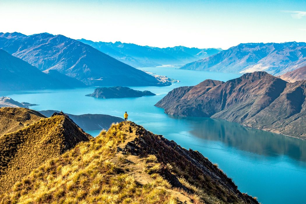 Roy’s Peak above Lake Wānaka on a clear day
